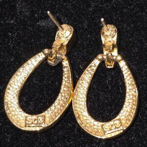 Vintage Marked Sarah Coventry Gold-tone Pierced Earrings